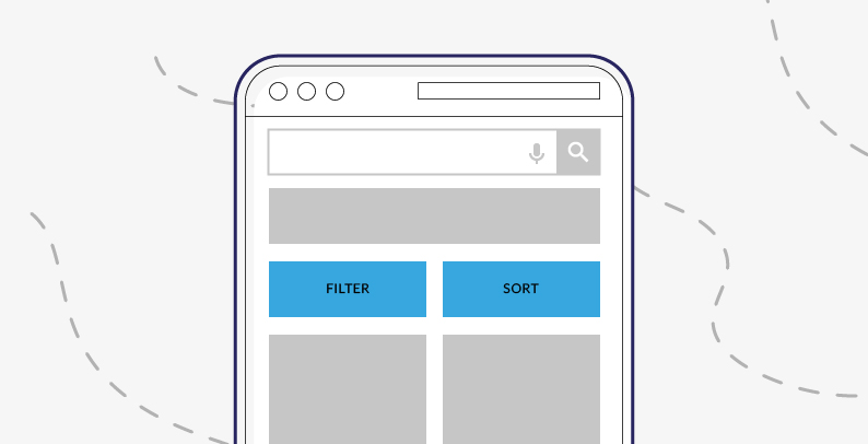 filter and sort buttons